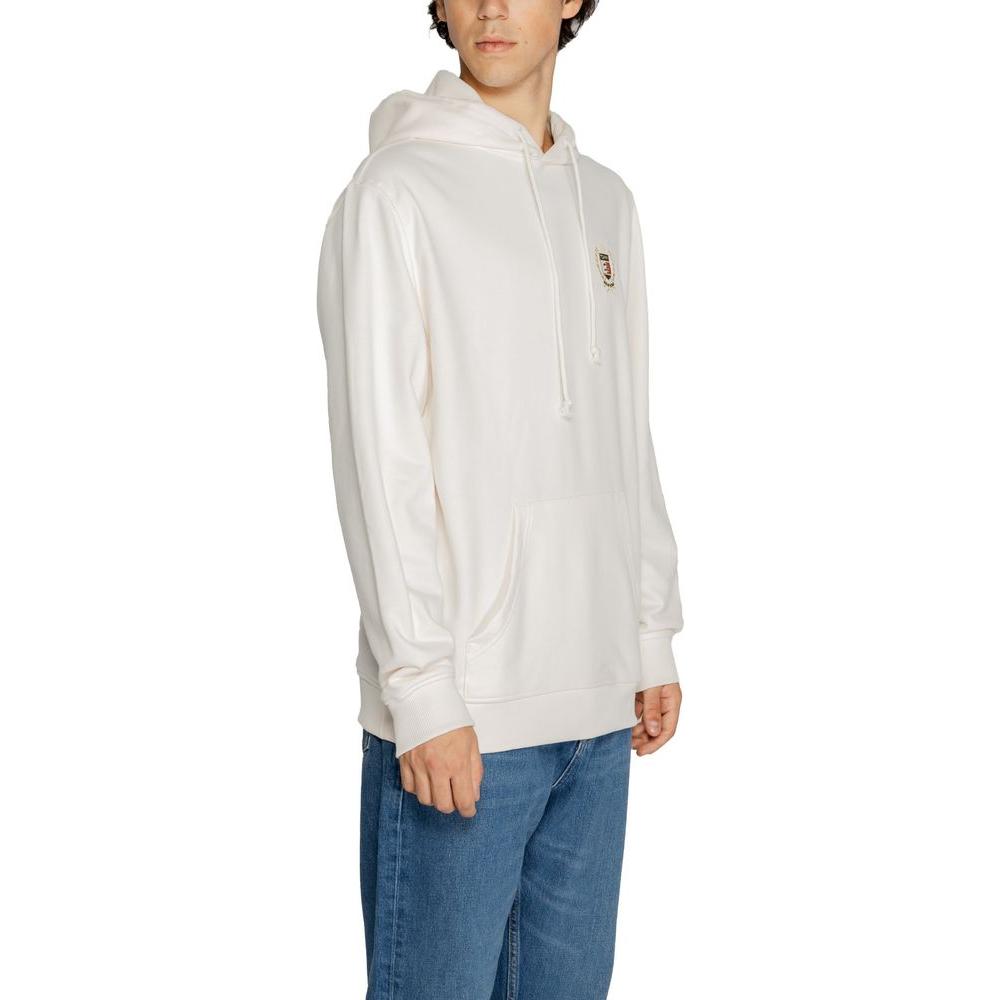Tommy Hilfiger Jeans White Cotton Sweater Tommy Hilfiger Jeans Light Gray