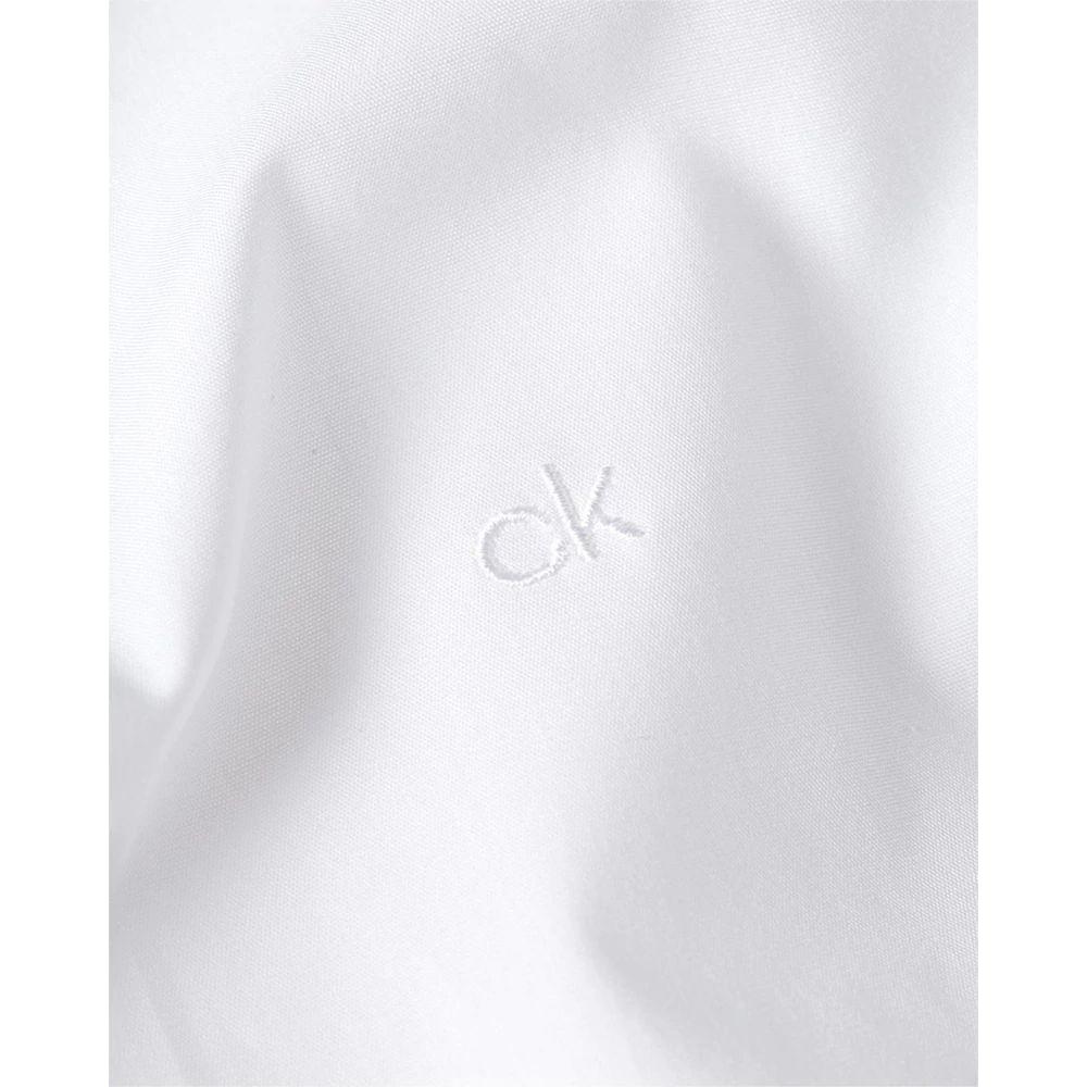 Calvin Klein White Cotton Shirt Calvin Klein Light Gray