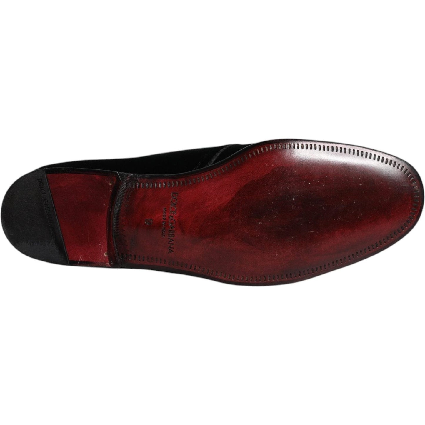 Dolce & Gabbana Black Velvet Leather Lace Up Derby Shoes Dolce & Gabbana Black