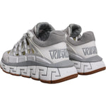 Versace White Trigreca Barocco Print Low Top Sneakers Shoes MV6393-36