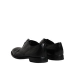 Dolce & Gabbana Black Leather Derby Formal Men Dress Shoes
