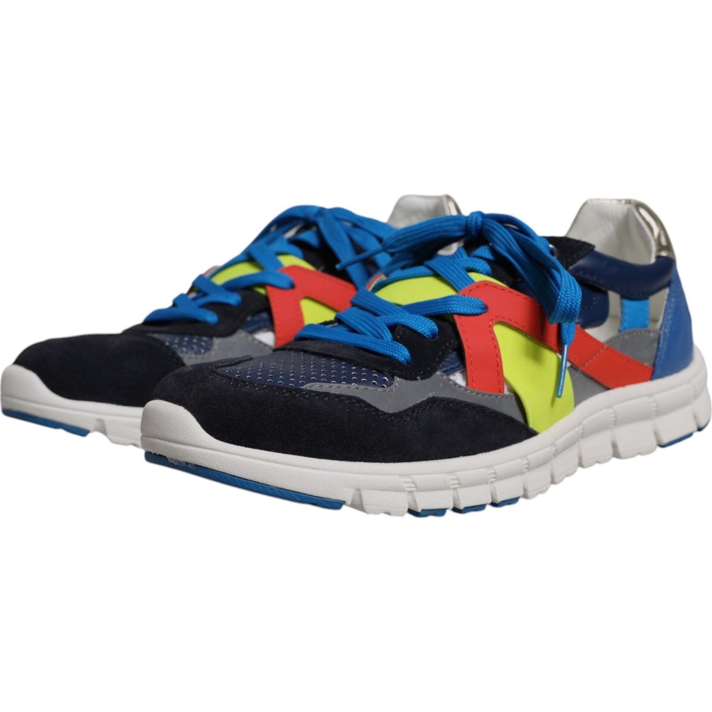 Dolce & Gabbana Multicolor Leather Suede Low Top Sneakers Shoes Dolce & Gabbana Tan