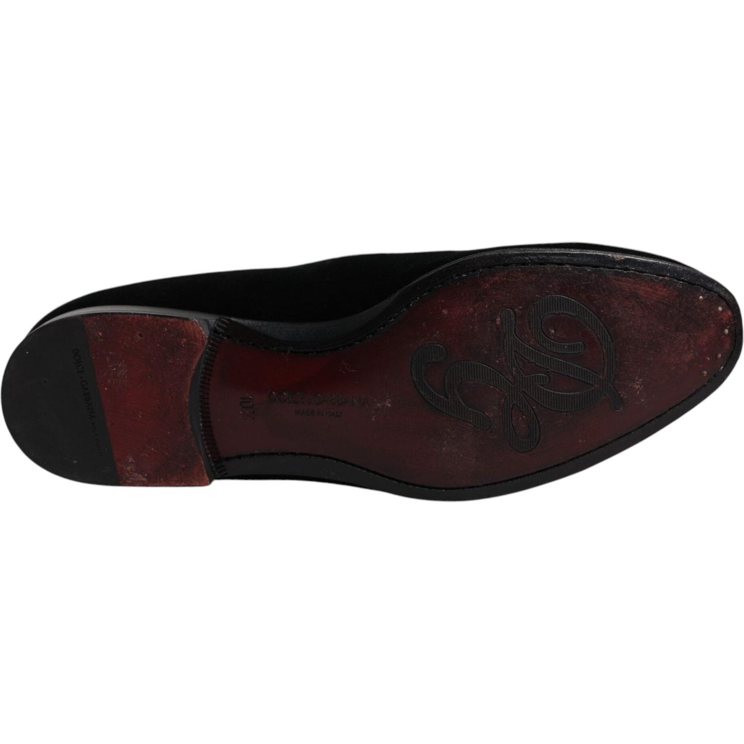Dolce & Gabbana Black Velvet Loafers Formal Men Dress Shoes Dolce & Gabbana Black