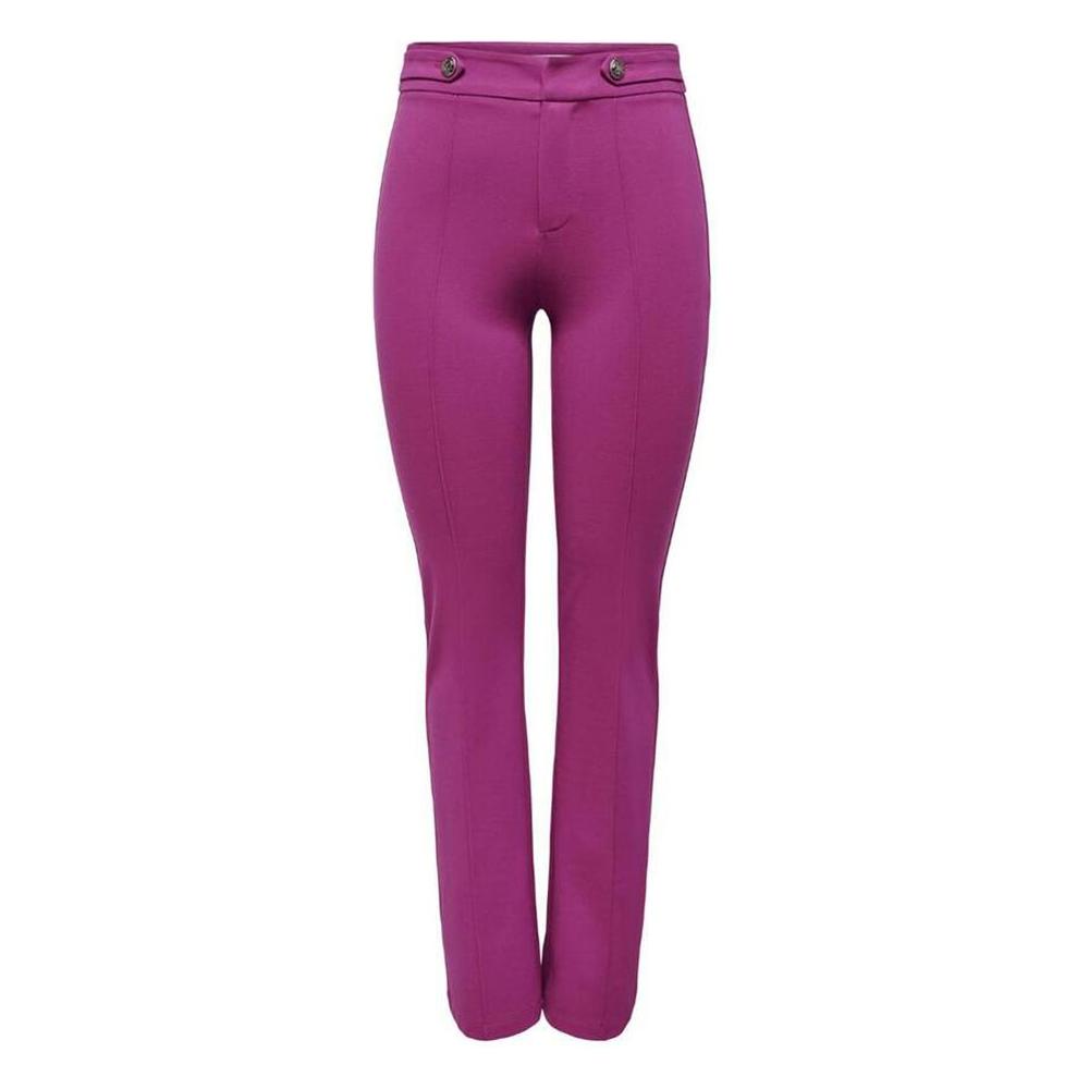 Women's pink viscose cigarette pants, fall/winter collection, made with 63% viscose, 32% nylon, and 5% spandex for comfort.