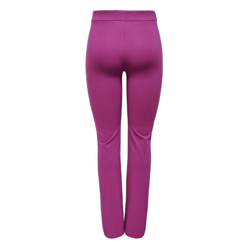 Women's pink cigarette pants made of 63% viscose, 32% nylon, and 5% spandex, ideal for fall/winter fashion.