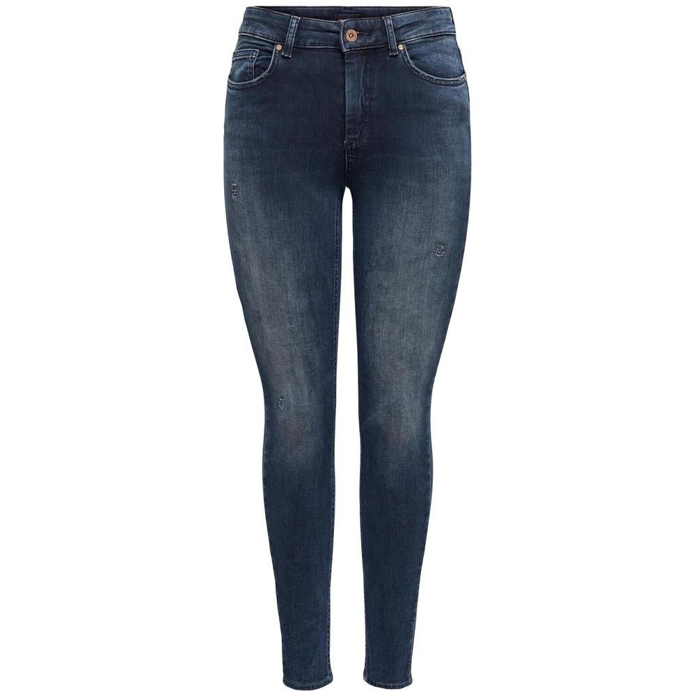 Women's skinny blue jeans, fall/winter collection, cotton and elastane blend for comfort and style.