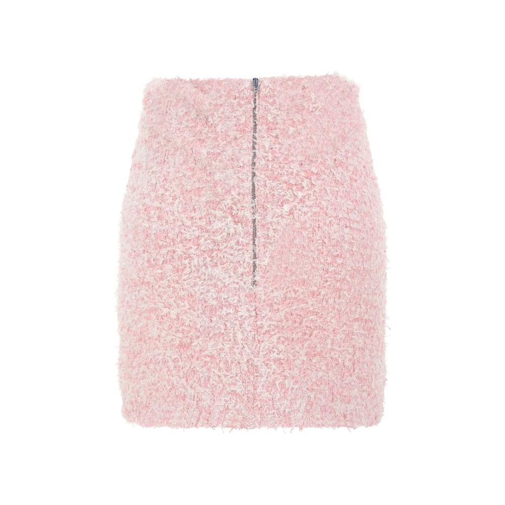 Balenciaga Cotton Mini Skirt with back zipper closure, interior lining, monochrome pattern, regular fit.