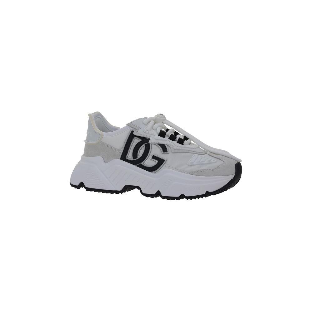 Dolce & Gabbana sneakers with oversized rubber sole, embroidered logo, front toggle closure, and contrasting design.