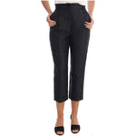 Dolce & Gabbana Black Floral Brocade Capri Pants BYX1126-2