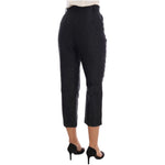 Dolce & Gabbana Black Floral Brocade Capri Pants BYX1126-2
