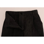 Dolce & Gabbana Black Floral Brocade Capri Pants BYX1126-2