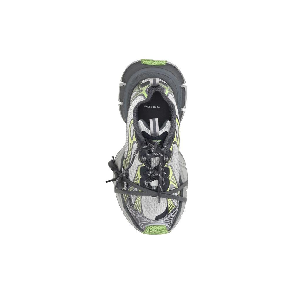 Top view of Balenciaga 3XL Sneakers with oversized design, chunky textured rubber sole, and multiple lace closure for a bold, sporty look.