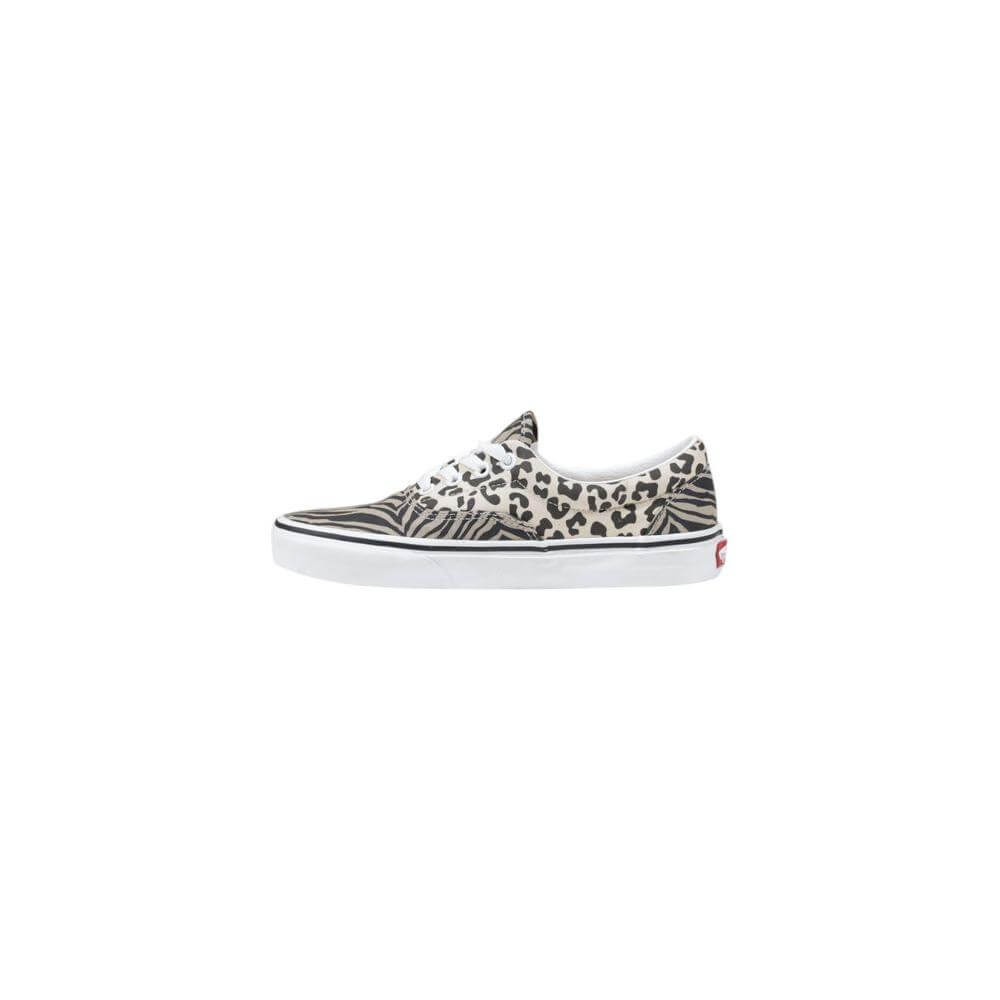 Vans VN0A4BV4YYC1 women's beige fabric sneaker with unique animal print design, rubber sole for comfort and grip, casual everyday wear