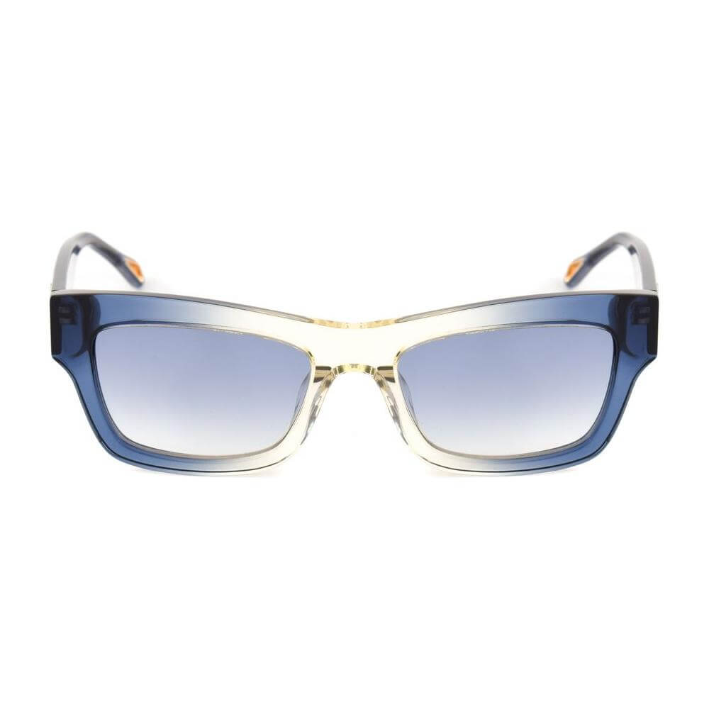 Zadig & Voltaire blue acetate sunglasses SZV366-5306PE with UV2 filter, blue graded lenses, and measurements 53/18/140mm.