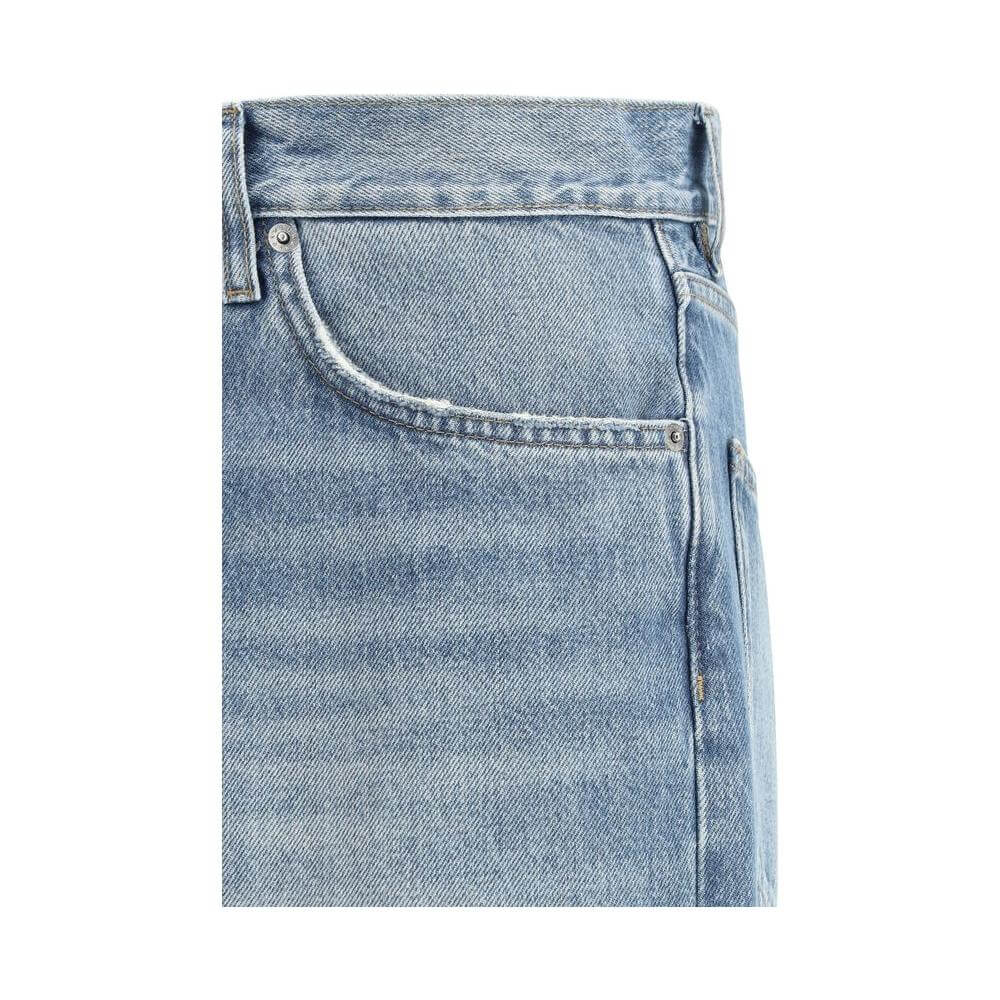 Close-up of Sunflower Loose Jeans showing side pocket and belt loops, highlighting comfort and relaxed design in durable cotton denim.