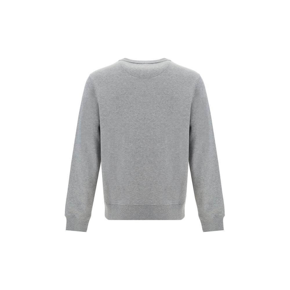 Valentino cotton sweatshirt with ribbed crew neck, cuffs, hem, and iconic monogram in monochrome design, back view