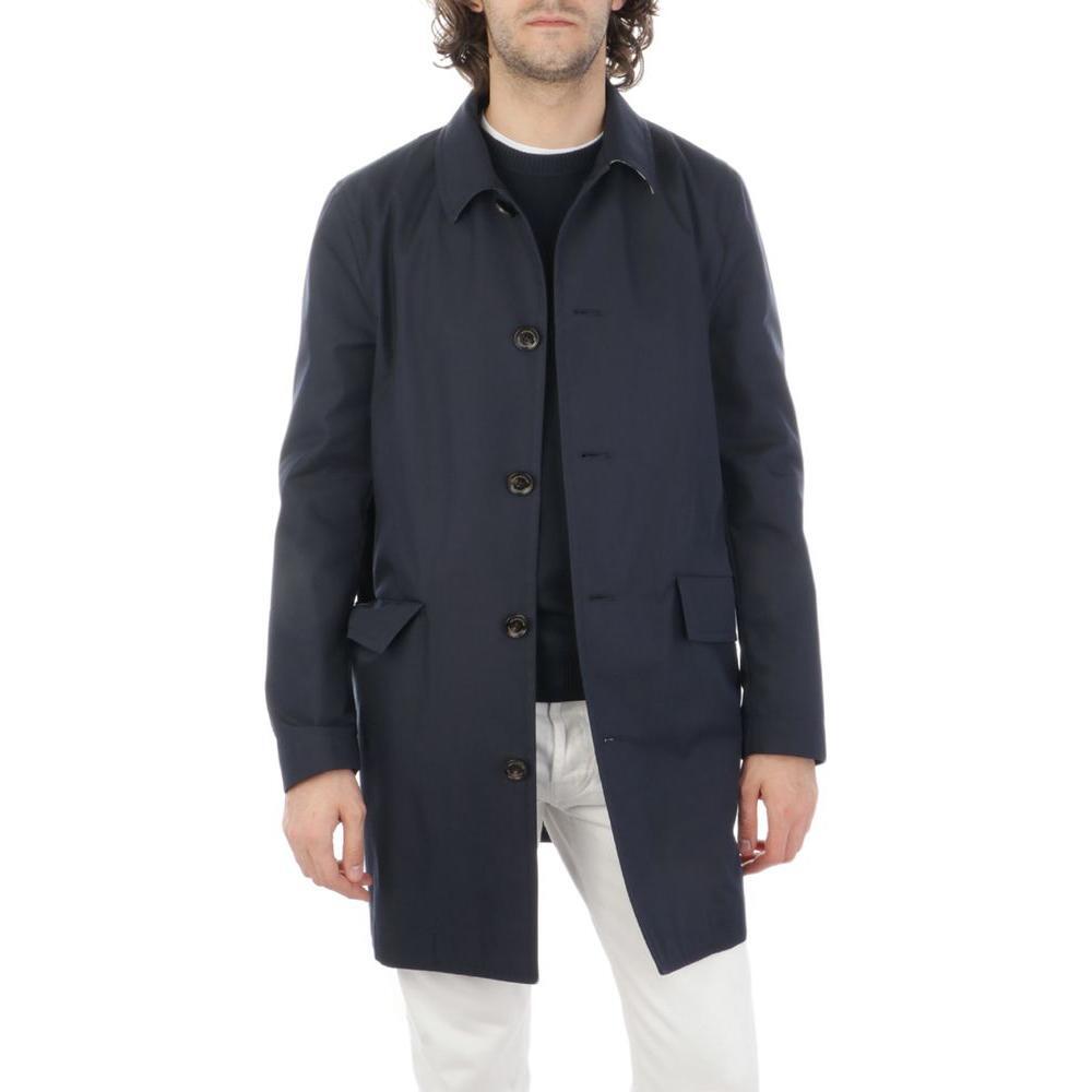 Aquascutum Blue Cotton Jacket AQ-14377-IT52 | XL