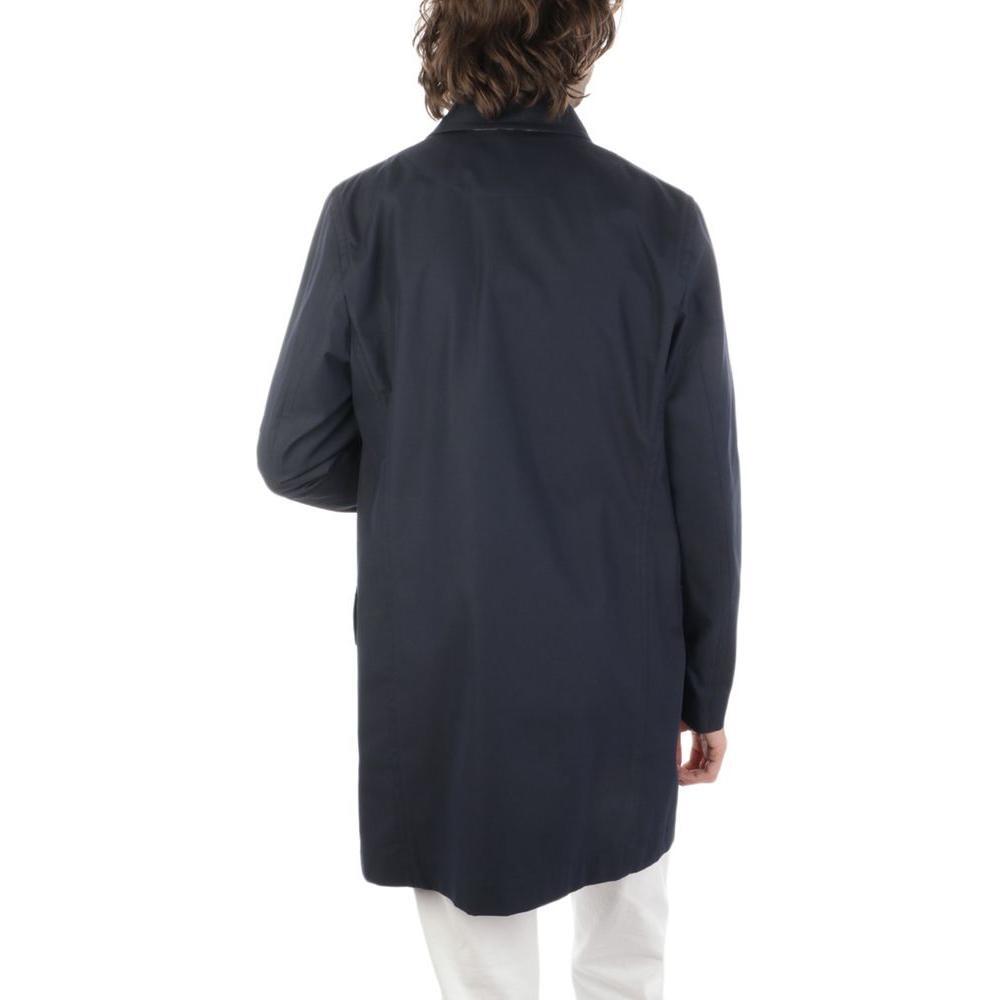 Aquascutum Blue Cotton Jacket AQ-14377-IT52 | XL