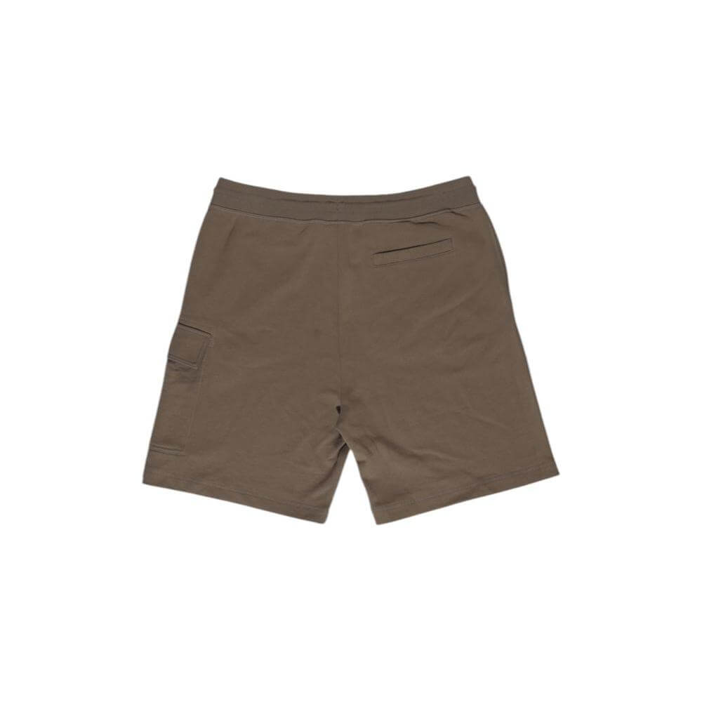 Hugo Boss men's beige cotton Bermuda shorts, Fall/Winter collection, modern casual style.