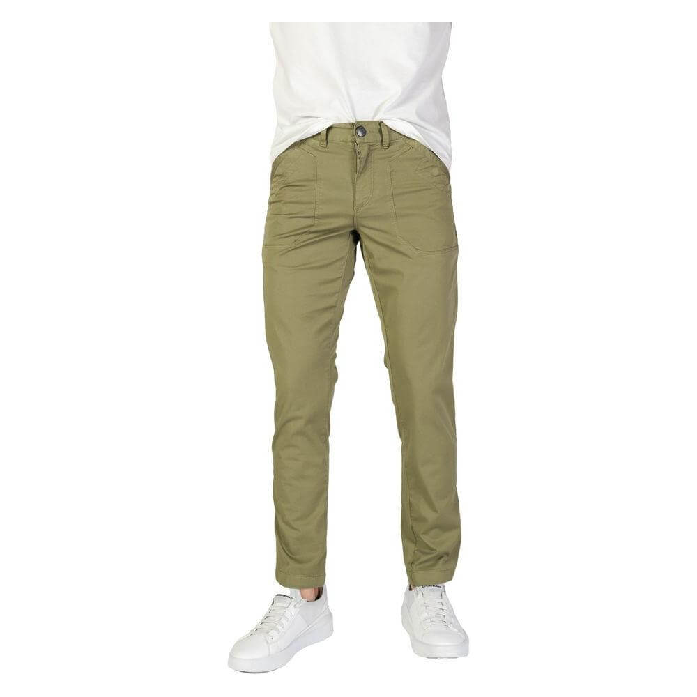 Refrigiwear green cotton jeans for men, regular/comfort fit, fall/winter collection, 98% cotton, 2% elastane.
