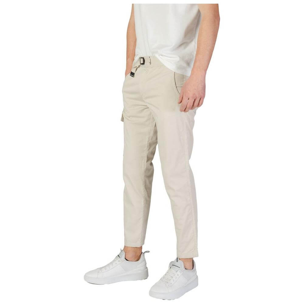 Refrigiwear beige cotton jeans and pants for men, regular comfort fit, fall/winter collection, 98% cotton, 2% lycra.