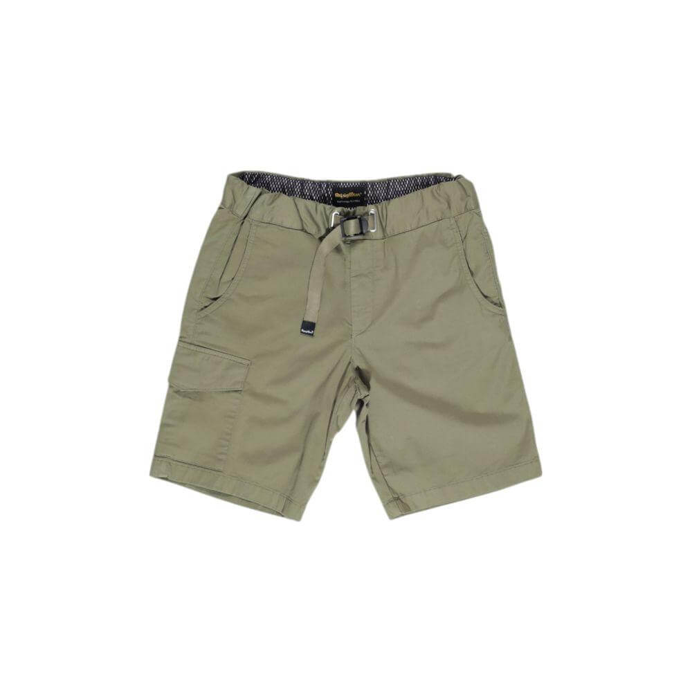 Refrigiwear men's green cotton Bermuda shorts for fall/winter, featuring 98% cotton and 2% elastane composition.