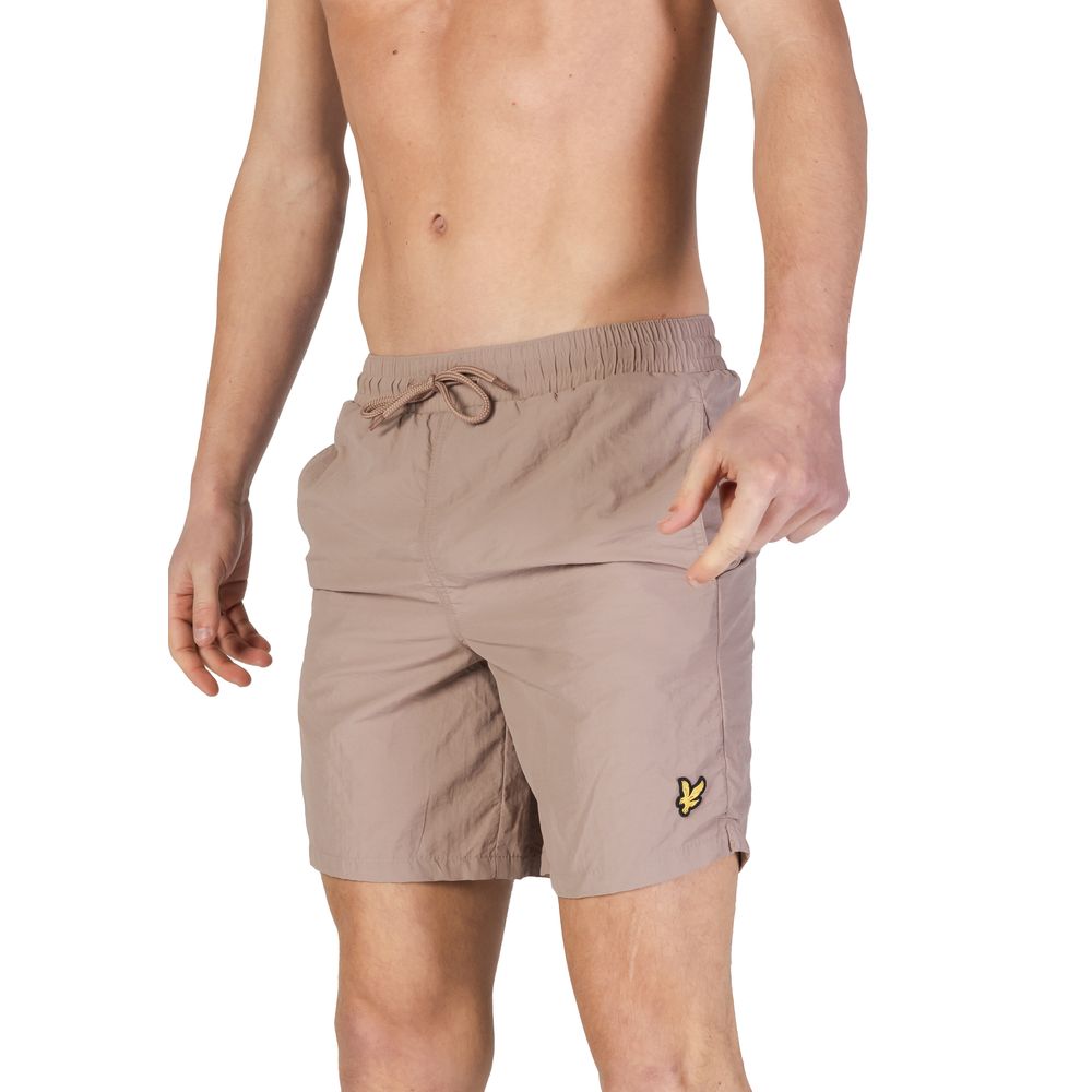 Lyle & Scott Beige Nylon Swim Short