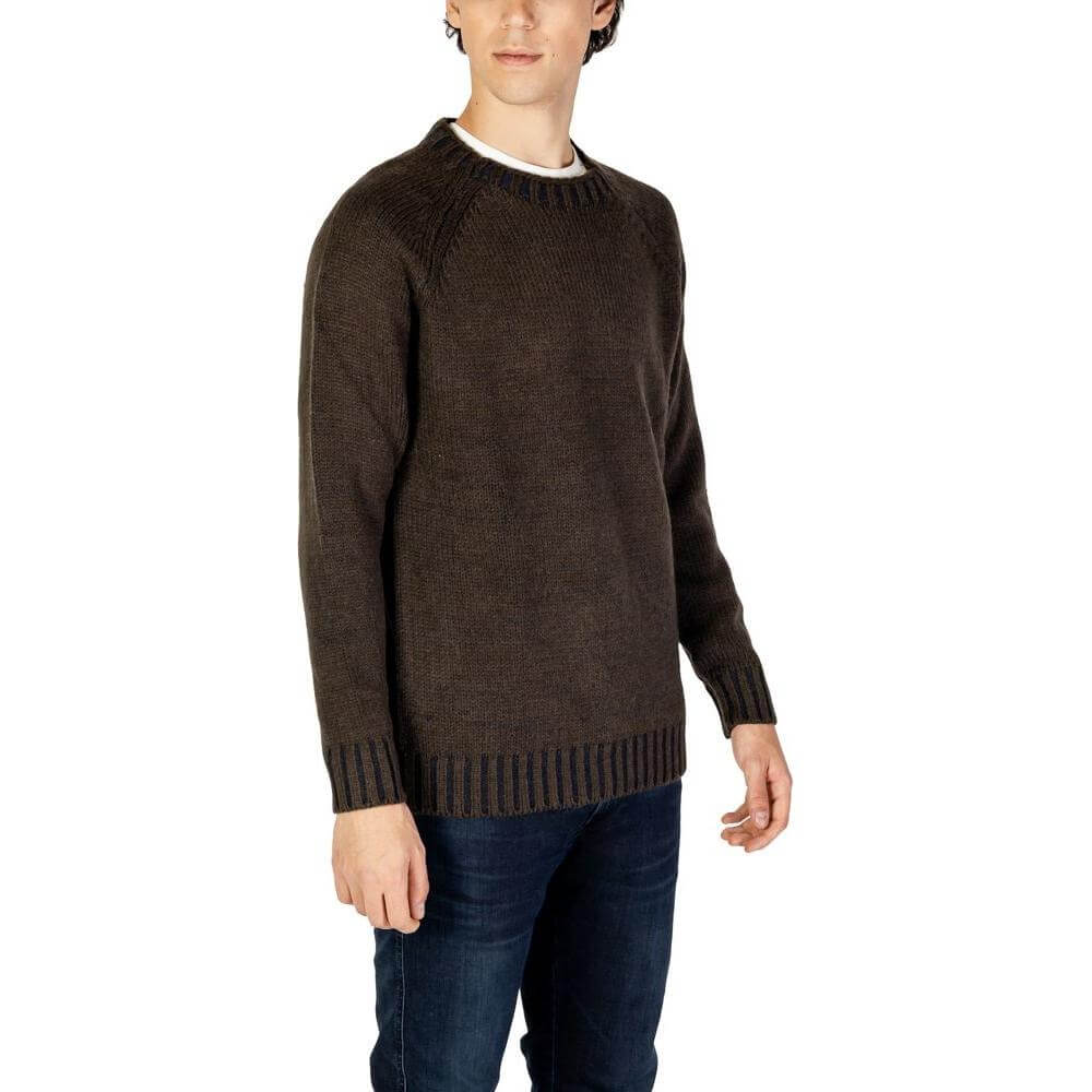 Men's Hydra Clothing gray acrylic sweater from Fall/Winter collection, 59% acrylic, 12% cotton, 25% wool, 4% nylon knitwear.