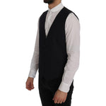 Dolce & Gabbana Blue Wool Stretch Vest SIG60338-1