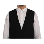 Dolce & Gabbana Black STAFF Wool Stretch Vest SIG60381-2