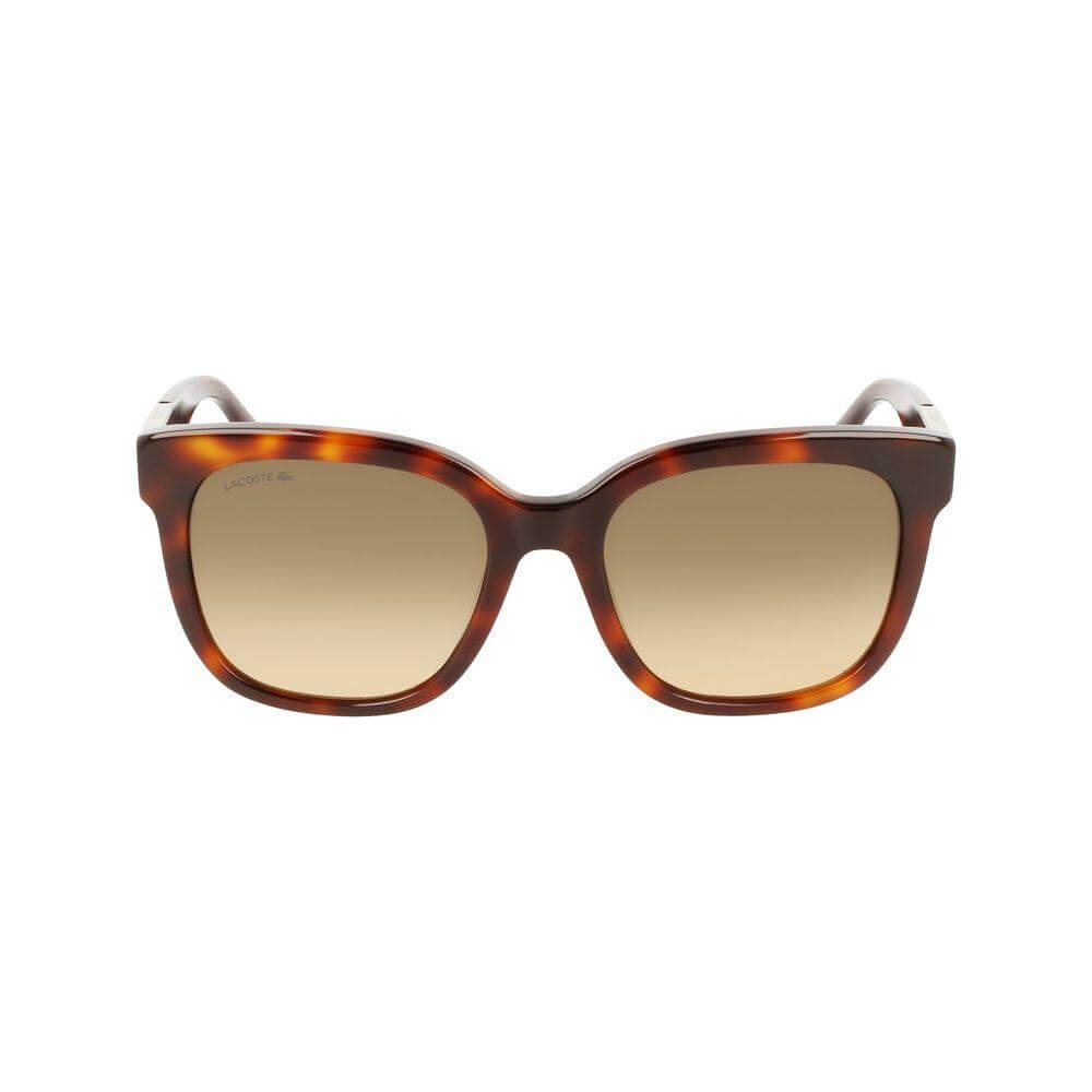 Lacoste brown acetate women's sunglasses L970S-230 with 55/19/140mm frame, filter 3.
