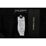 Dolce & Gabbana Black Brocade High Waist Capri Shorts BYX1226-5