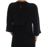 Dolce & Gabbana Black Silk Fairy Tale Top Crystal Blouse TSH1742-5