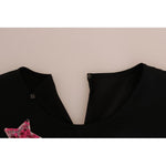 Dolce & Gabbana Black Silk Fairy Tale Top Crystal Blouse TSH1742-5