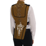 Dolce & Gabbana Yellow Crystal Cross Vest Jacket TSH1766-1