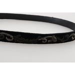 Dolce & Gabbana Black Cotton Royal Bee Embroidery Belt BEL50052-2