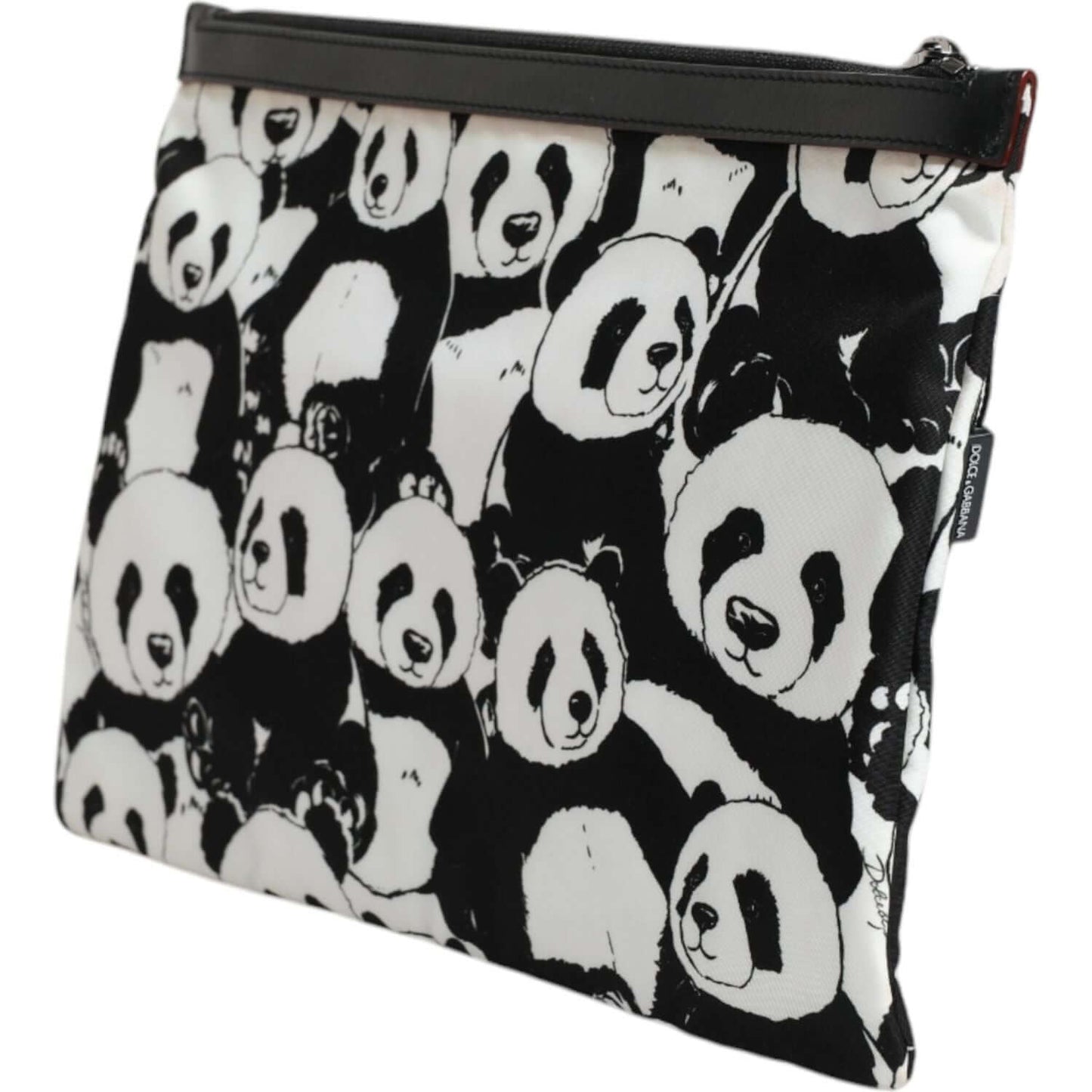 Dolce & Gabbana Black White Panda Pattern Clutch Pouch Bag