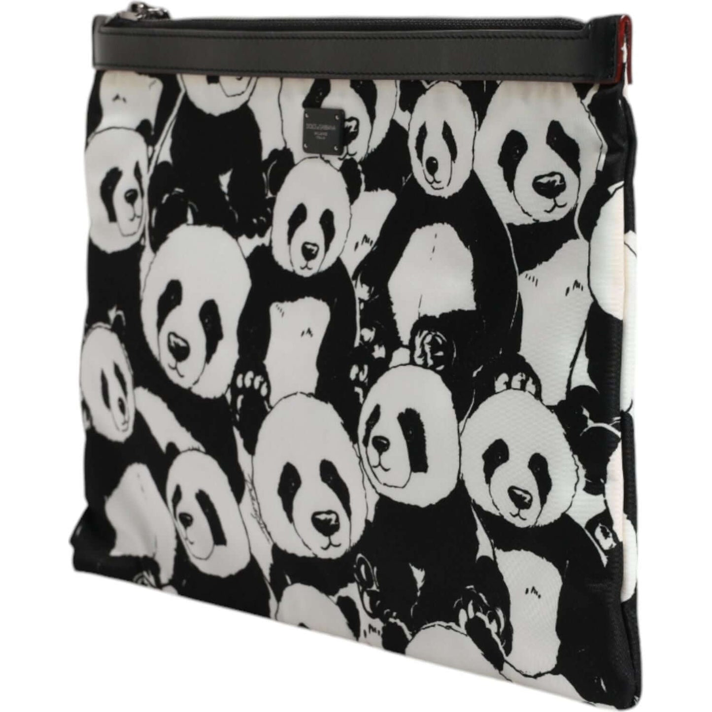 Dolce & Gabbana Black White Panda Pattern Clutch Pouch Bag