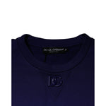 Dolce & Gabbana Blue Cotton Crew Neck Men Pullover Sweater
