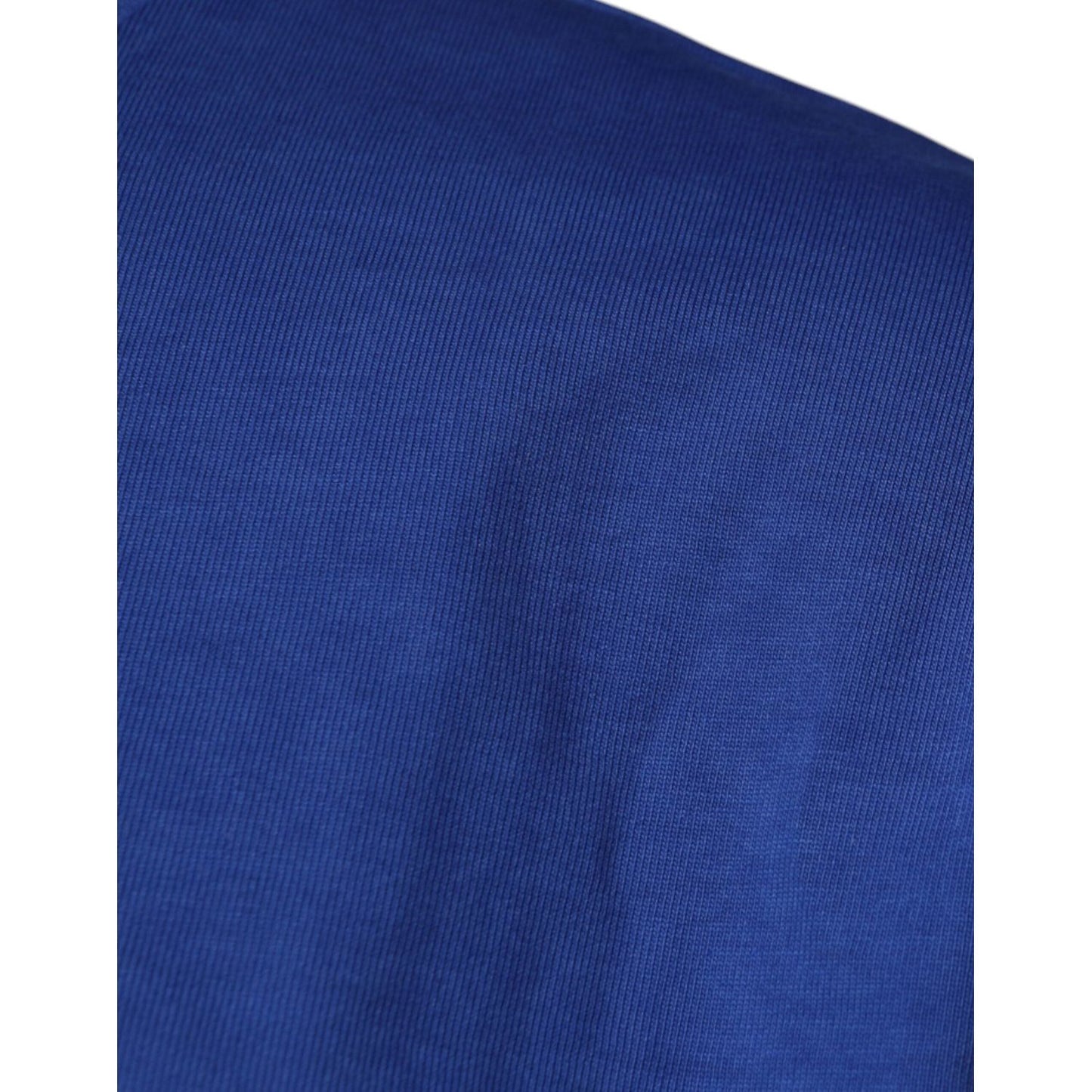 Dolce & Gabbana Blue Graphic Print Cotton Crew Neck T-shirt