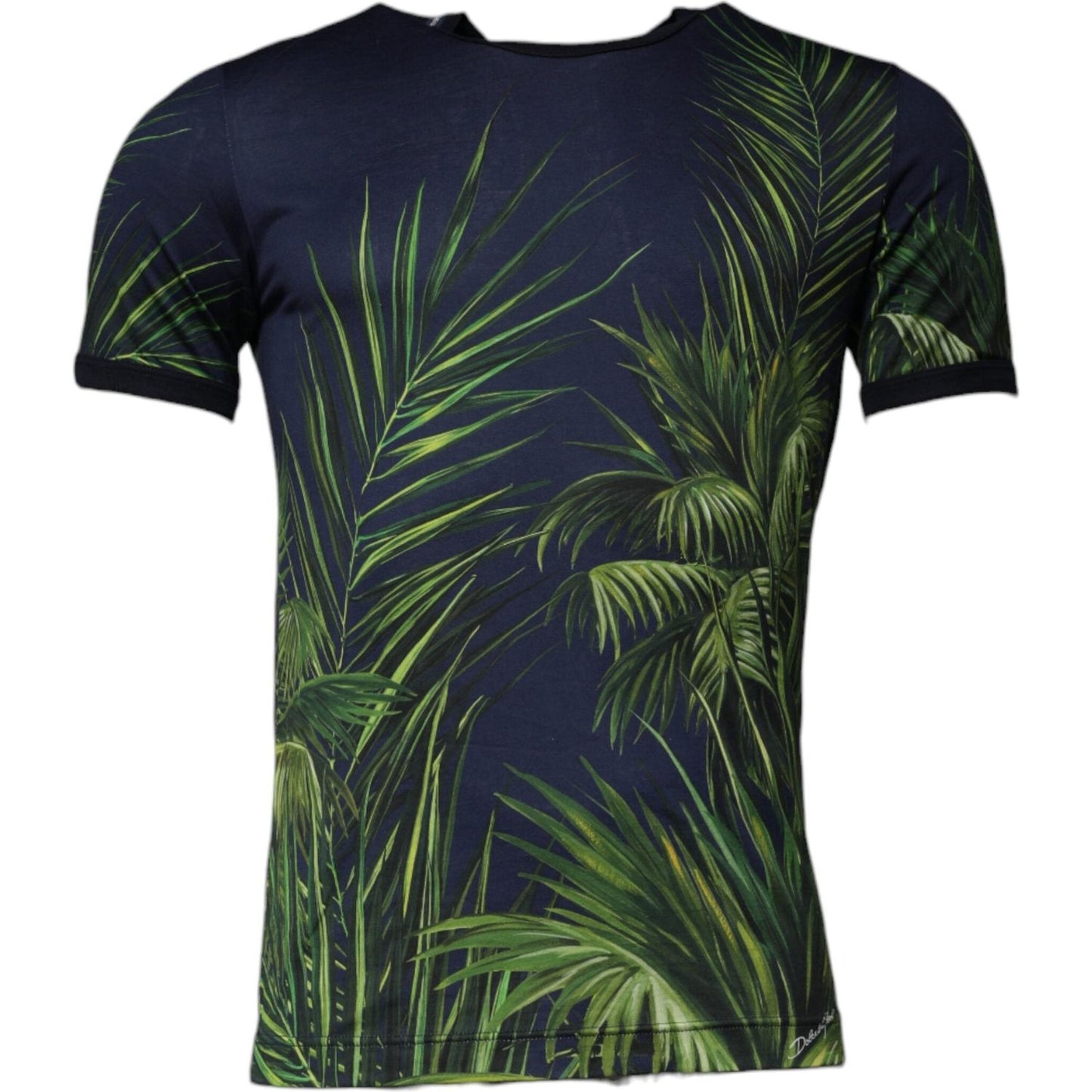 Dolce & Gabbana Blue Tree Print CrewNeck Short Sleeve T-shirt