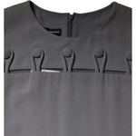 Emporio Armani Gray Round Neck Sleeveless A-line Mini Dress DR281344-40