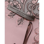 Ermanno Scervino Pink Floral Lace Short Sleeves V-neck Midi Dress DR281388-40