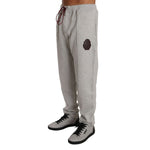 Billionaire Italian Couture Gray Cotton Sweater Pants Tracksuit BIL1020-4