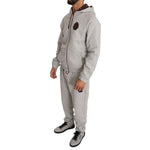 Billionaire Italian Couture Gray Cotton Sweater Pants Tracksuit BIL1020-4