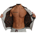 Billionaire Italian Couture Gray Cotton Sweater Pants Tracksuit BIL1020-4