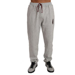 Billionaire Italian Couture Gray Cotton Sweater Pants Tracksuit BIL1020-4