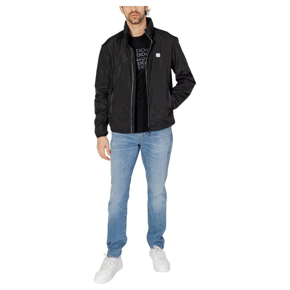 Armani Exchange Black Polyester Jacket