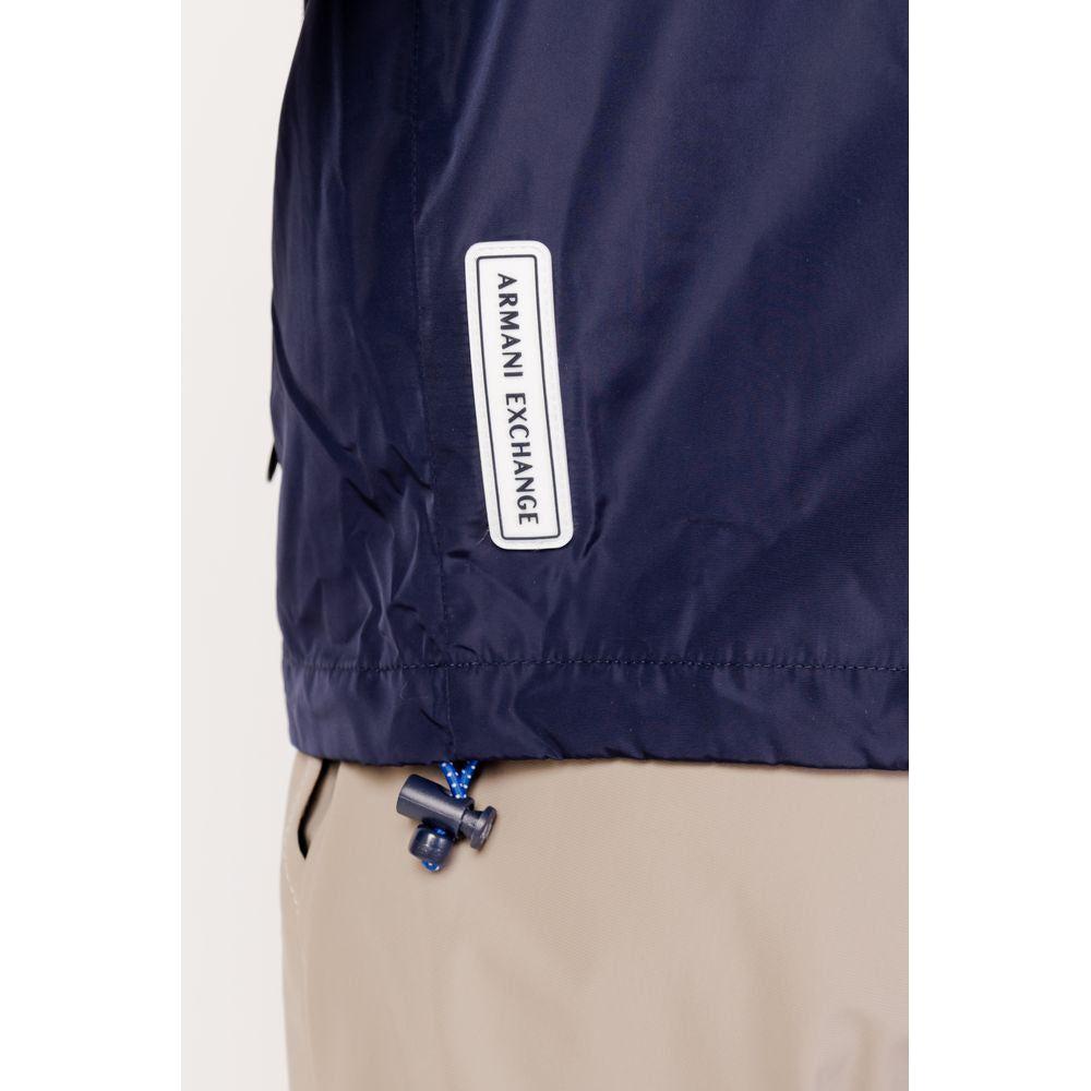 Armani Exchange Blue Polyester Jacket Armani Exchange Dark Slate Gray