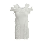 Self-Portrait Knit Ruffle mini Dress